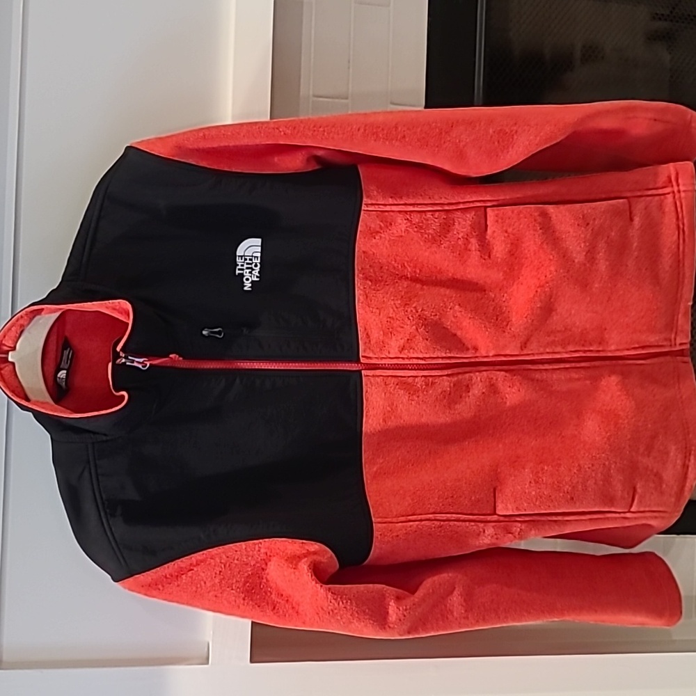 The North Face medium red fleece jacket